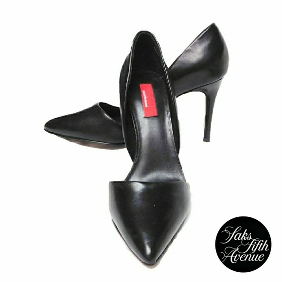 Saks Fifth Avenue Shoes - RED SAK FIFTH AVE BLACK ELISA POINTED SILHOUETTES